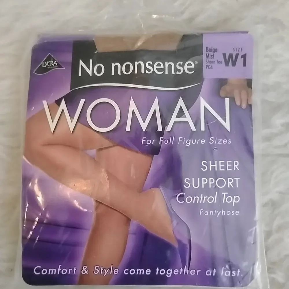 No Nonsense Women's Sheer Support Control Top Pantyhose Beige Sheer Tan